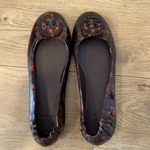 Tory Burch Flats Tortoiseshell, Worn Once, Size 8.5